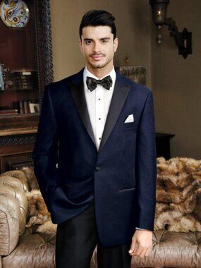 Men's Navy Velvet Tuxedo Jacket Traditional Fit